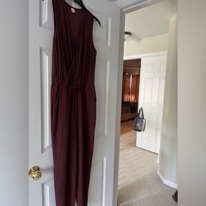 Old navy Active Burgundy jumpsuit